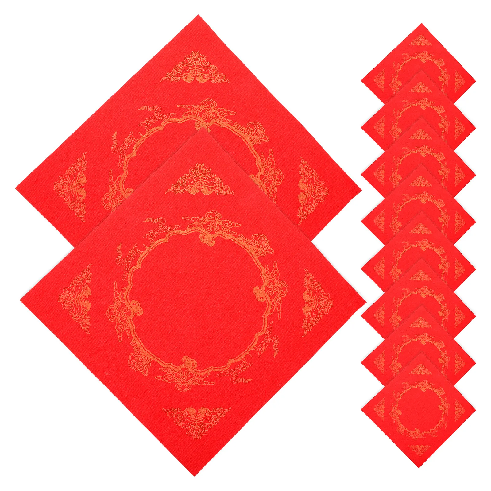 

20 Sheets Fu Red Xuan Paper Chinese Calligraphy Scroll for New Year Couplet Decoration Festive Atmosphere and Cultural Heritage