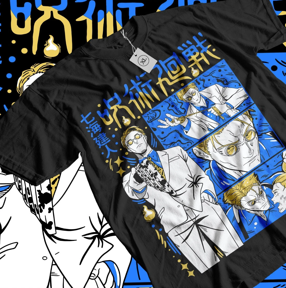 2026 Sommer Jujutsu Kaisen Anime Kento Nanami Bedrucktes Lockeres Kurzarm-T-Shirt aus Reiner Baumwolle für Kinder Trendiges Unisex Casual Y2k