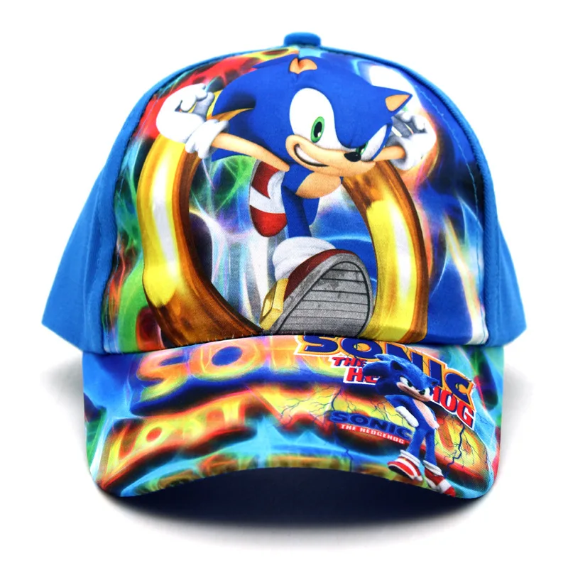 Sonices-gorra de béisbol de algodón para niños, gorro de Sol de dibujos animados para exteriores, color azul