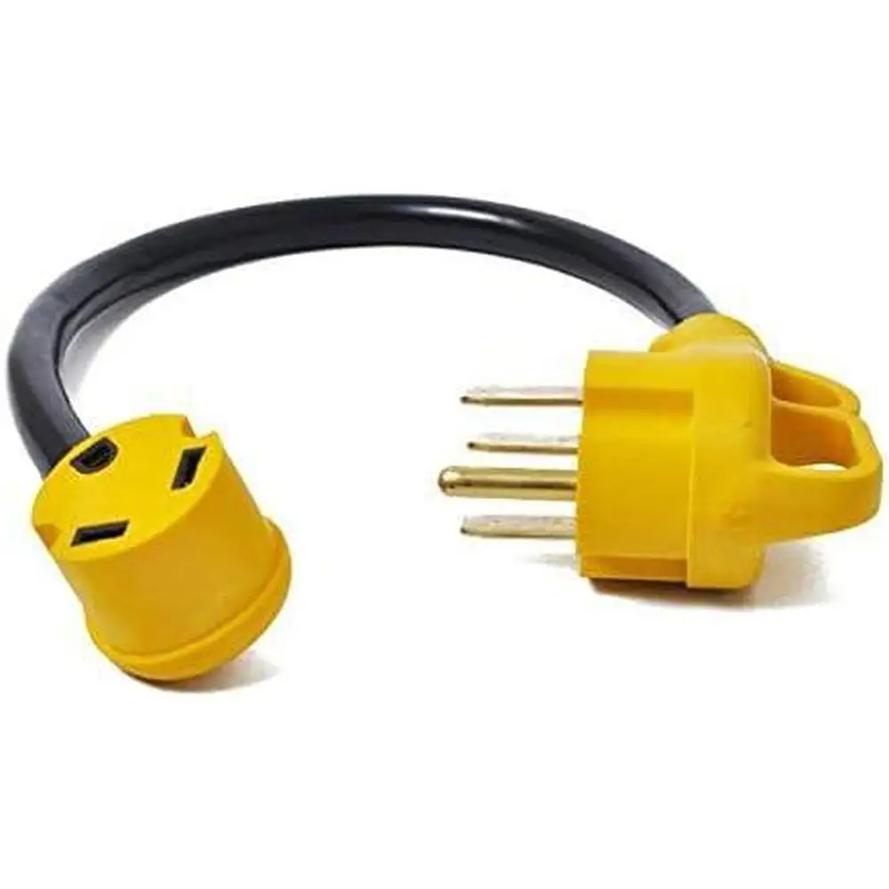 

50A Plug to 30A Electrical Adapter for Motorhomes, Yachts, Boats (30 Amps 10 Gauge)