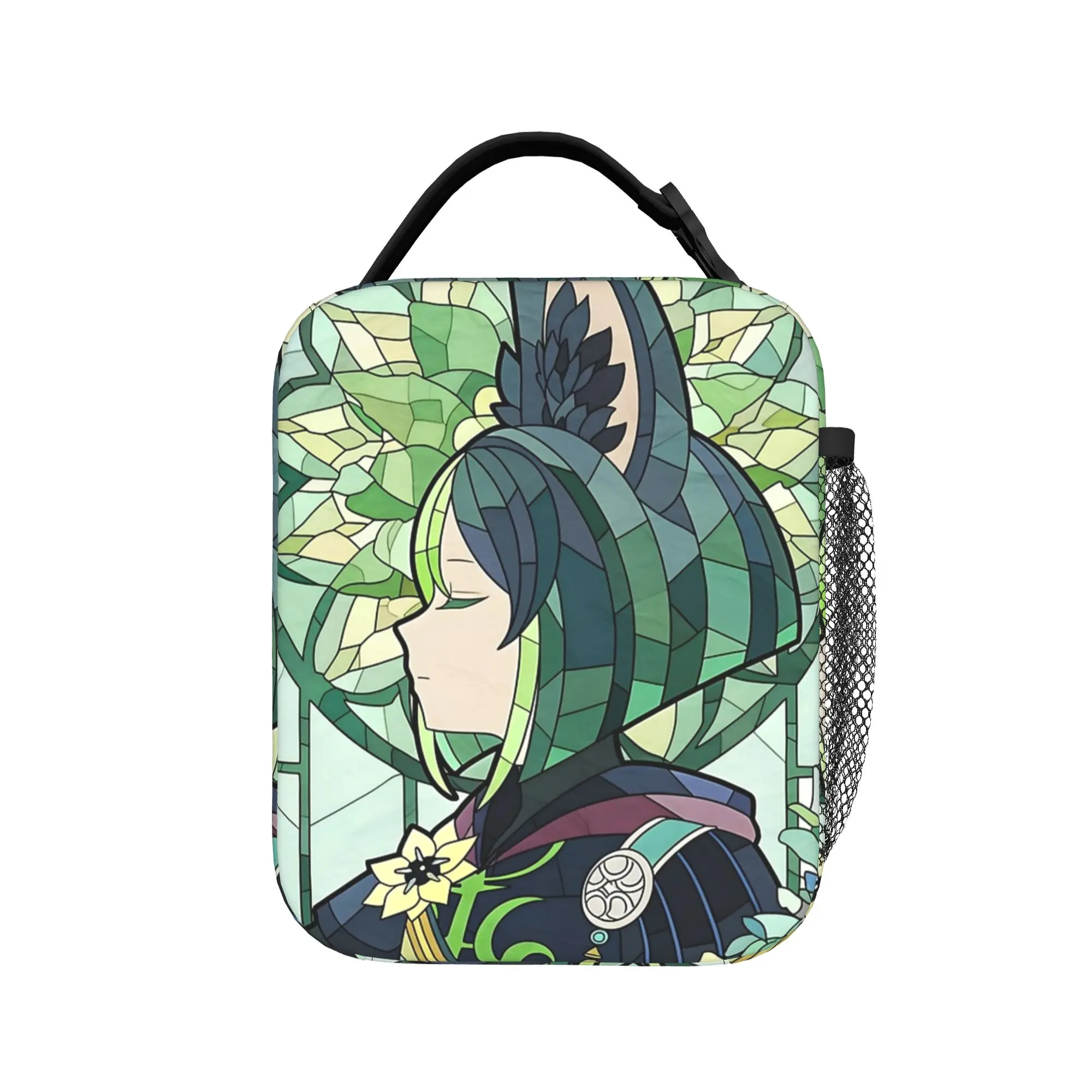Stained Glass Tighnari Genshin Impact Thermal Insulated Lunch Bag for Travel Food Bag Container Cooler Thermal Lunch Box