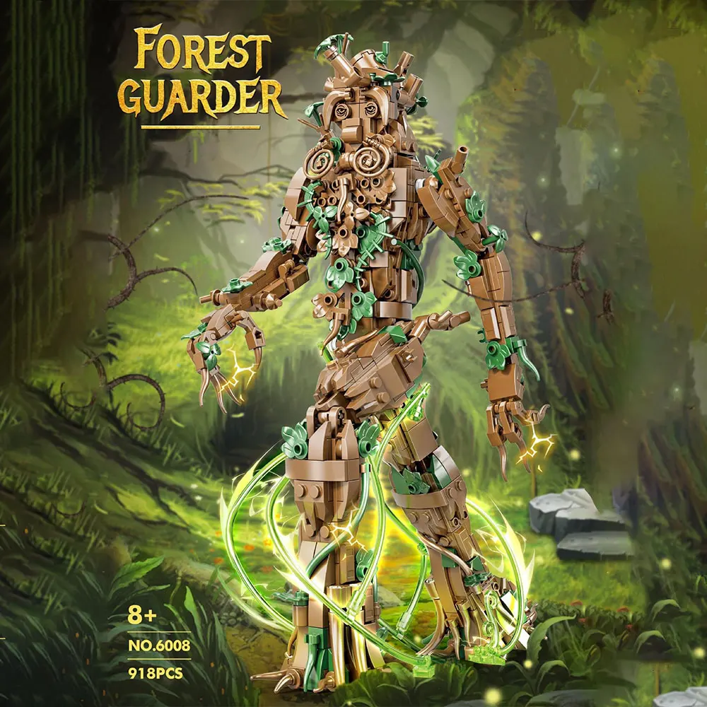 918PCS MOC Rings Tree Beard Man Building Blocks Anime Tree Shepherd Treebeard Bricks Movie Action Figure Assemble Model Toy Gift