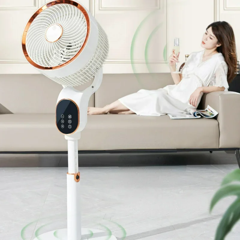 Новый вентилятор с дистанционным управлением и голосовой циркуляцией воздуха, вертикальный Интеллектуальный 3d-циркуляционный Электрический вентилятор с вращающейся головкой, легкий напольный вентилятор