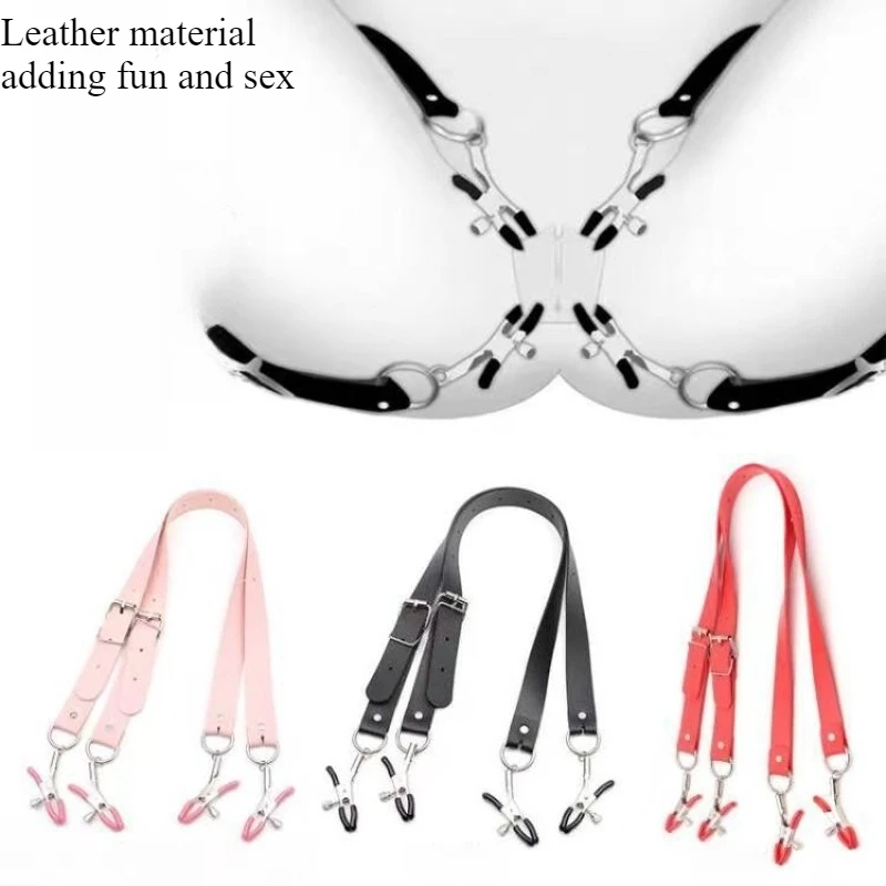 BDSM Nipple Clamp Clitoris Clip Leg Bondage Pussy Open Vagina Restraint Sex Game Couple Adult Supplies for Women Sex Toy