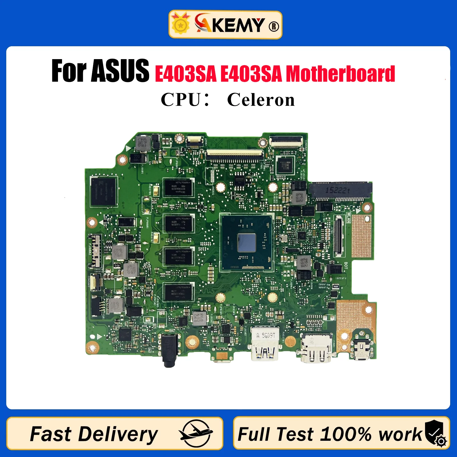 

E403SA Материнская плата для ноутбука ASUS EeeBook E403S E403SA Материнская плата для ноутбука с процессором Celeron 100% тестирование ОК быстрая доставка stk