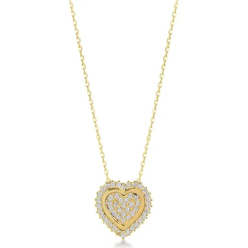 Foreva Jewels Stone Heart Necklace