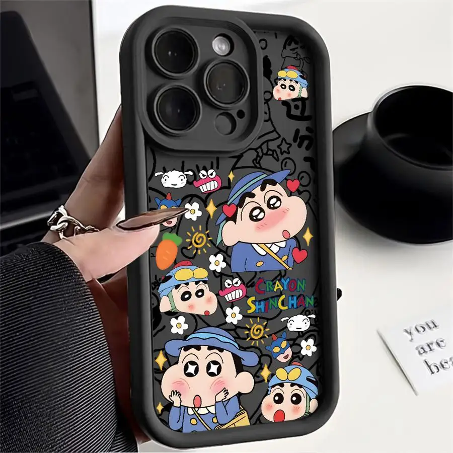 Handyhülle für iPhone 17 Pro Max 15 Plus 12 Pro 14 Air 16 17Pro 13 11 Crayon Shin Chan Rettich