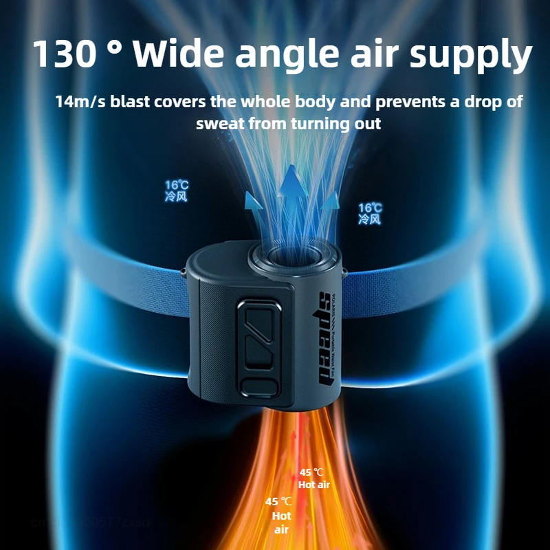 New Waist Mounted Electric Fan 8000mAh Rechargeable Anti Drop Shock Absorption Fan Portable Outdoor Flashlight Hanging Neck Fans