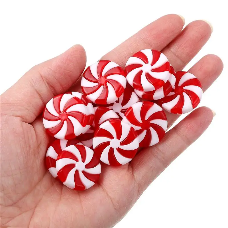 50Pcs Christmas Candy Cane Decorations Premium Peppermint Ornaments for Christmas Tree Festive Holiday Party for Friends