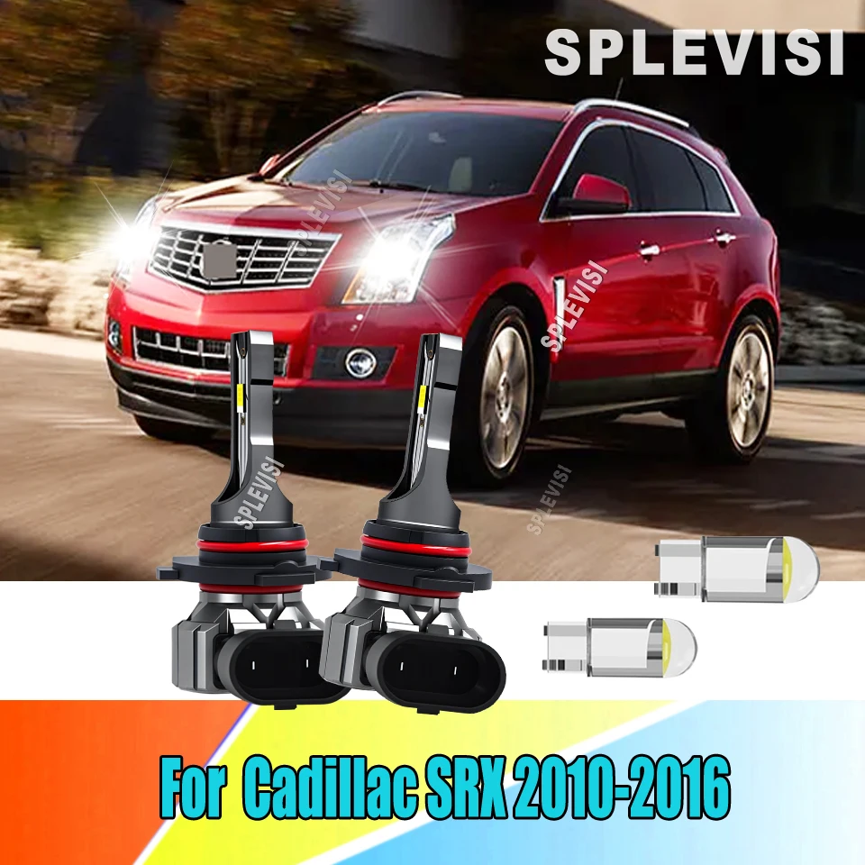 

LED White Headlight Fog Light High Low Beam Instant Brightness & Style For Cadillac SRX 2010 2011 2012 2013 2014 2015 2016