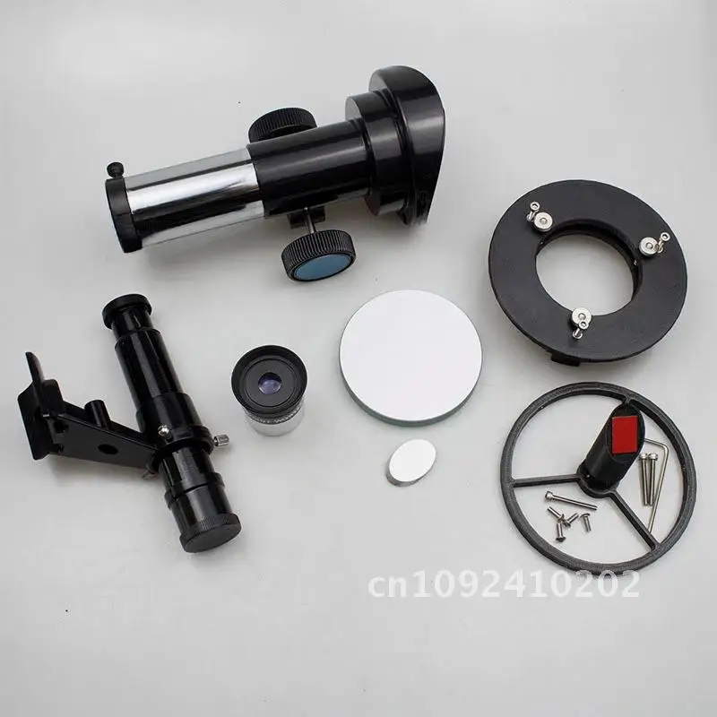 Reflective DIY Astronomical Telescope Set Primary Secondary Mirror Finderscope Eyepiece Focuser Mirror Base