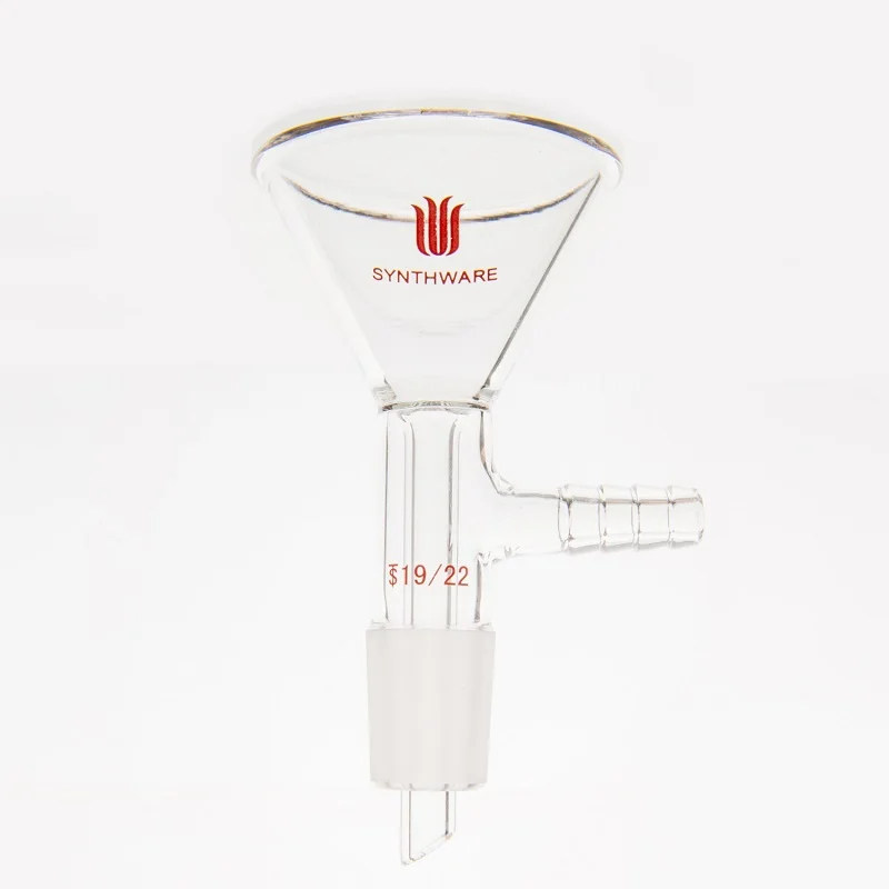 SYNTHWARE Grinding funnel, φ50mm φ75mm φ90mm, Male joint 14/20 19/22 24/40, Borosilicate glass triangular funnel