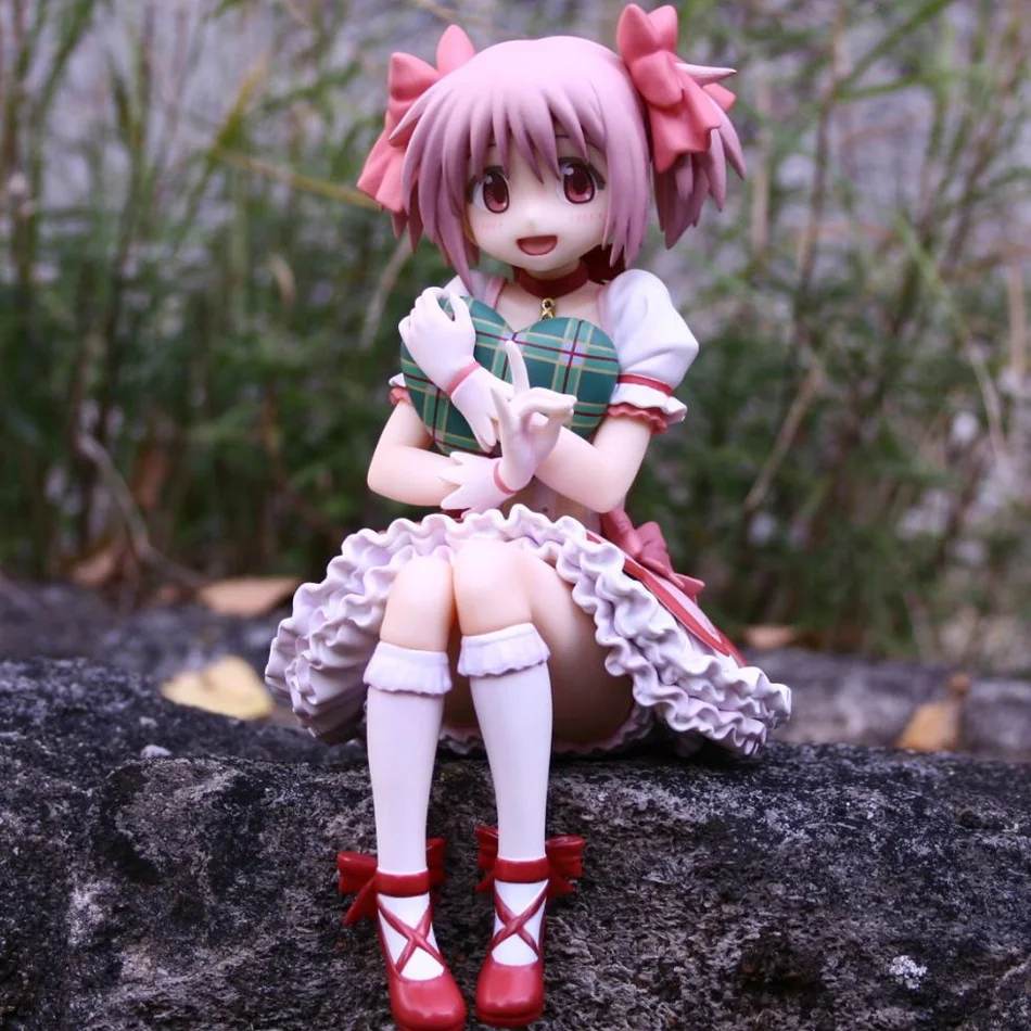 14CM 애니메이션 마법소녀 마도카 마기카 카나메 마도카 캐릭터 모델 피규어 책상 장식품 앉아있는 장난감 컬렉션 오타쿠 선물