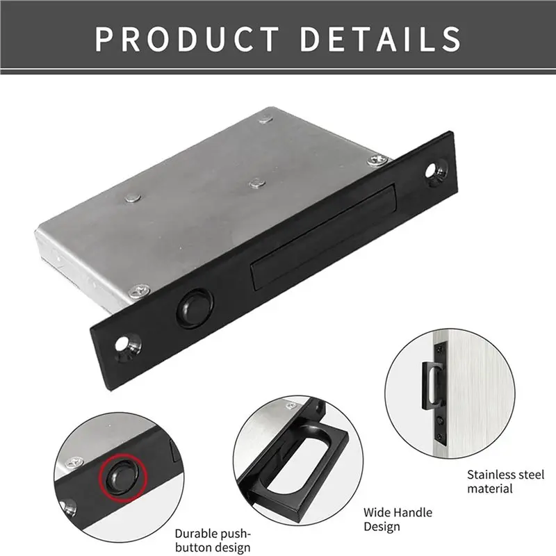 Edge Pull Sliding Closet Door Handles With Recessed Finger Flush Pulls Hardware Suitable For Pocket Doors