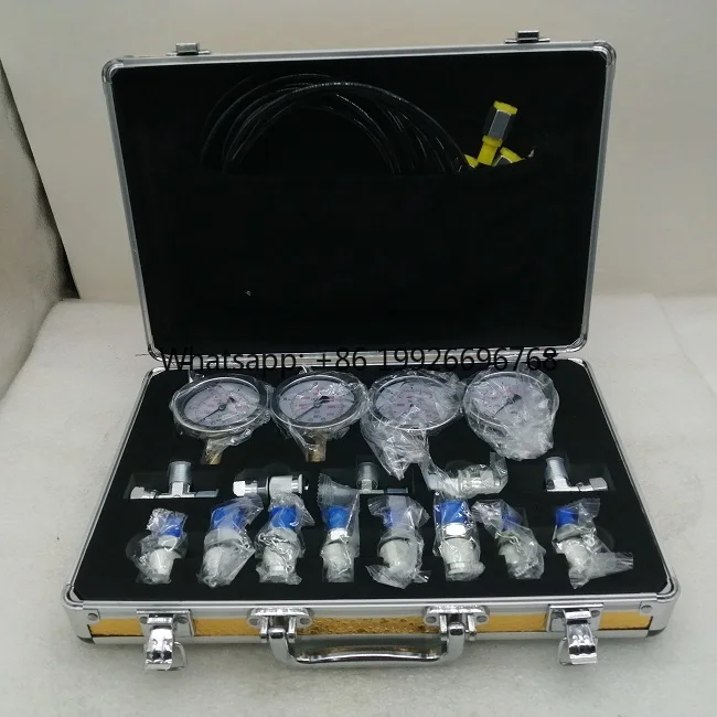

Stock Parts Hydraulic test Gauge Kit 10/25/40/60 Mpa Gauges 4 Gauges Hydraulic Pressure test Tool Kit