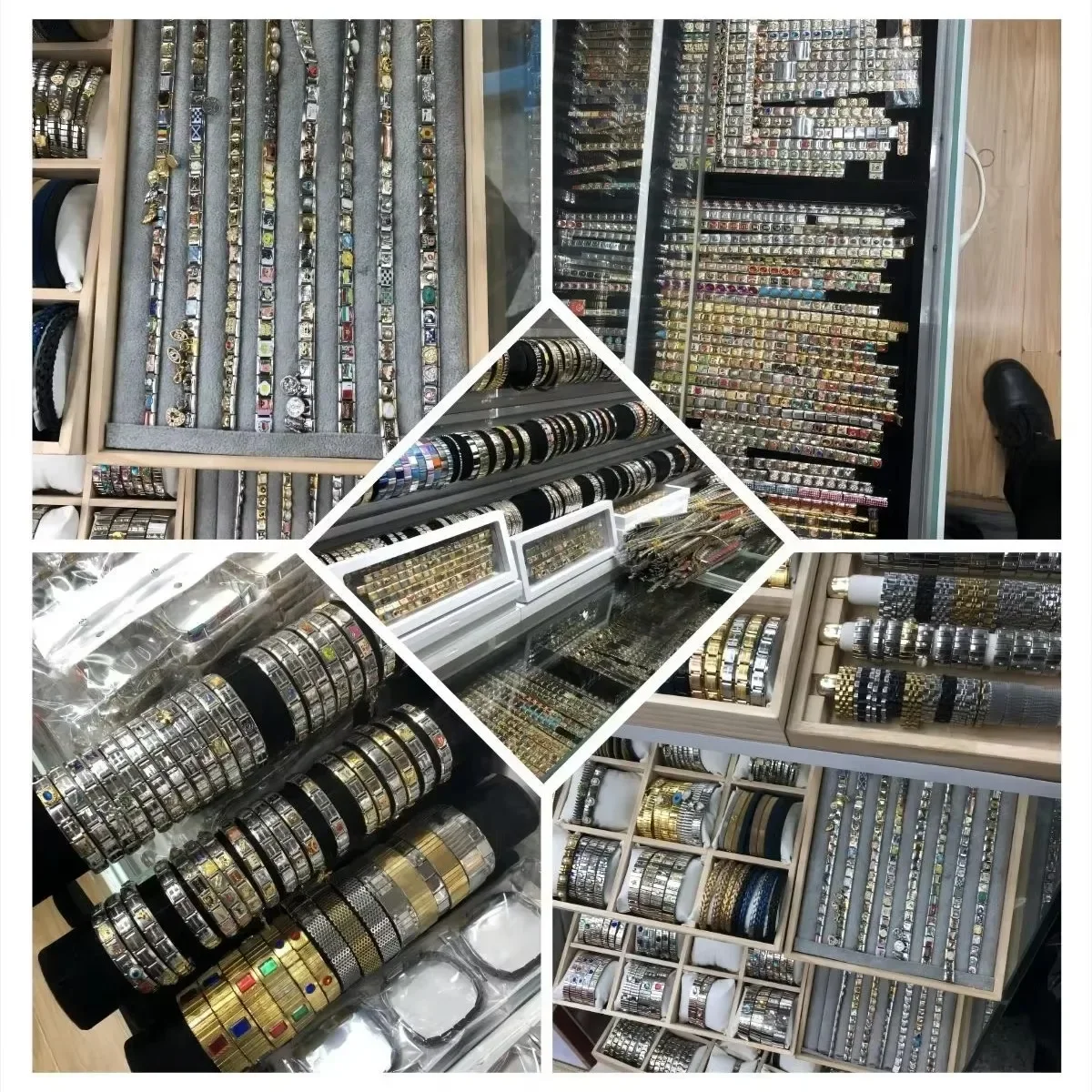 وصلة سحر إيطالية للنساء والرجال عرض 9 مللي متر سلسلة فضية وذهبية اللون سوار من الفولاذ المقاوم للصدأ على اليد DIY صنع المجوهرات بالجملة