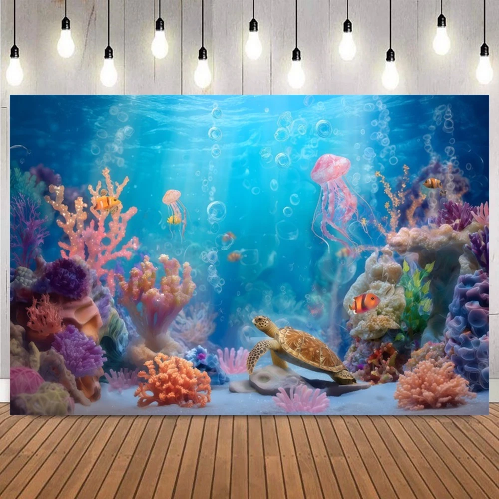 Aquarium Marine World - Underwater World Marine Animal Backdrops Undersea