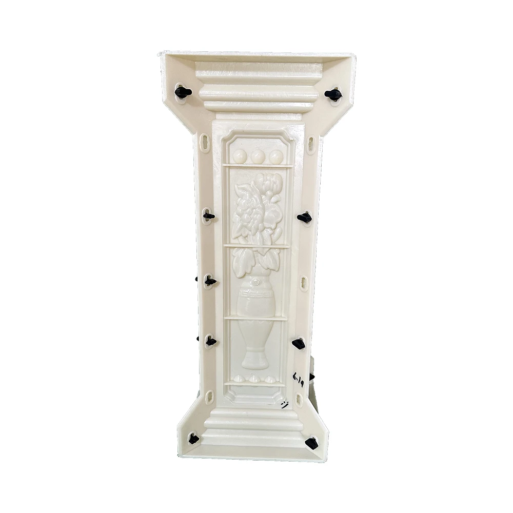 Concrete Balcony Mold 26.78-Inch Balcony Spacer Column Mold for Garden Park Balcony Decoration Peony Style White