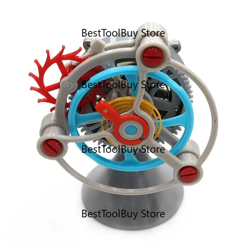 3D Printed Tourbillon Gear Mechanical Model, Rotating Escapement Power Unit Decompression Toy Gift
