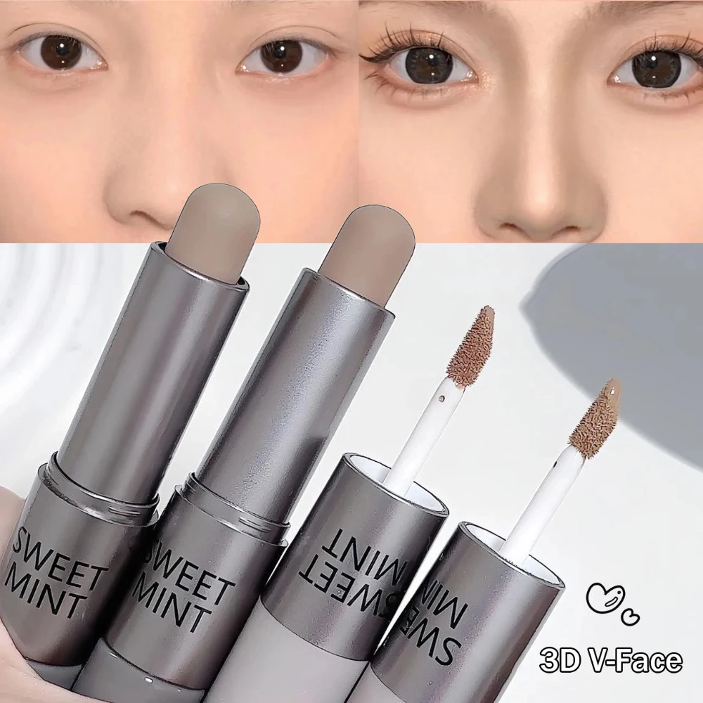 Moisturizing Silky 3D Contour Stick Natural Matte Double Head Suitable For Nose Shadow Makeup Concealer Brightening Cosmetics