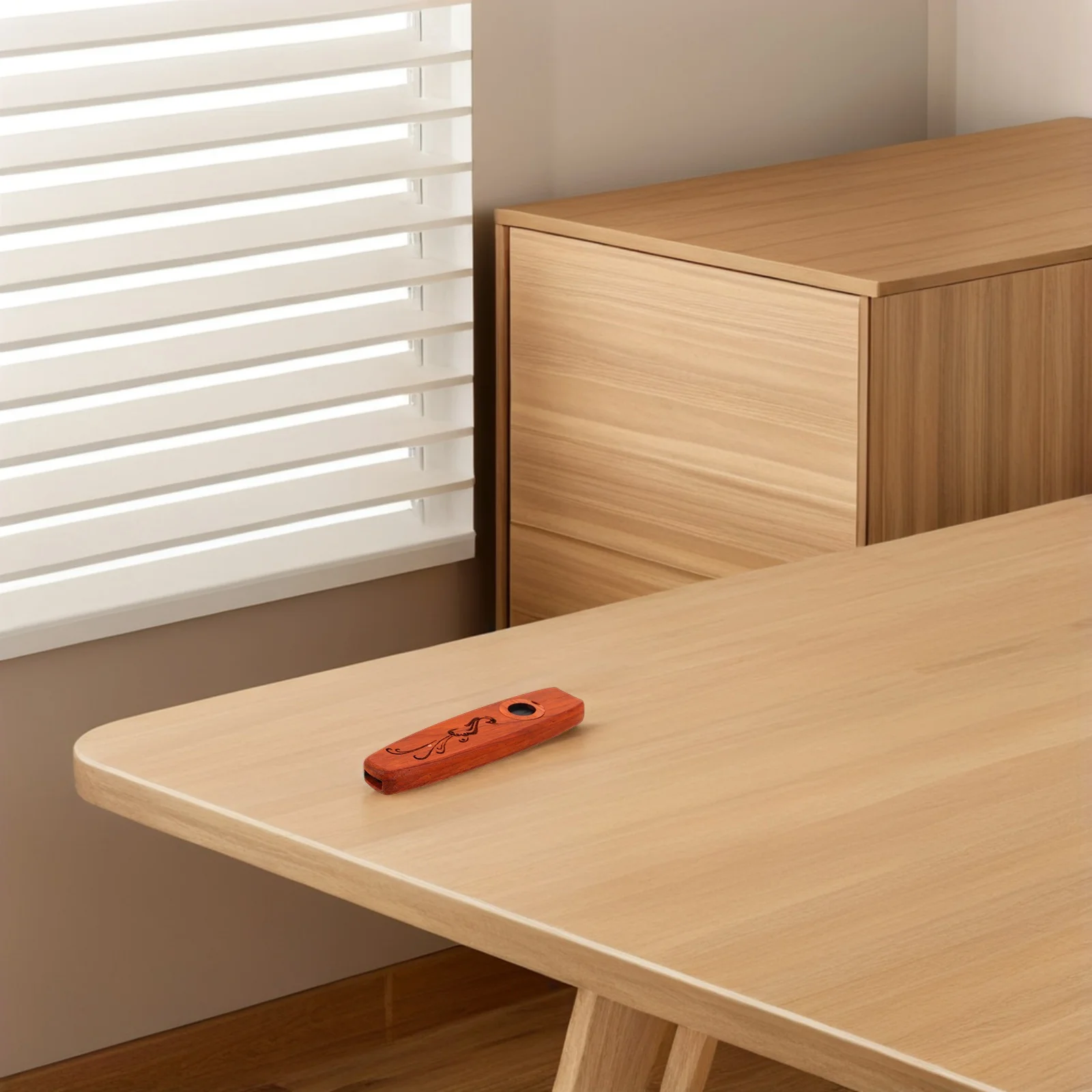 

Wooden Kazoo: Solid Wood Wind Instrument For Music Accompaniment Sturdy Flute For Adults Ukulele Partner Slide