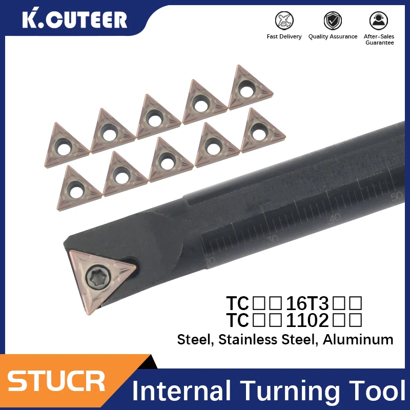 S10K-STUCR11 S16Q-STUCR11 S20R-STUCR16 S25S-STUCR16 Machining Carbide Insert TCMT Inner Hole Turning Tools Cutter CNC Lathe tool