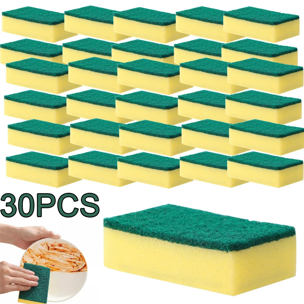 30 SZTUK Gąbka do mycia naczyń Kitchen Nano Emery Magic Clean Rub Pot Rust Focal Stains Sponge Removing Kit Szczotka do czyszczenia Gąbki