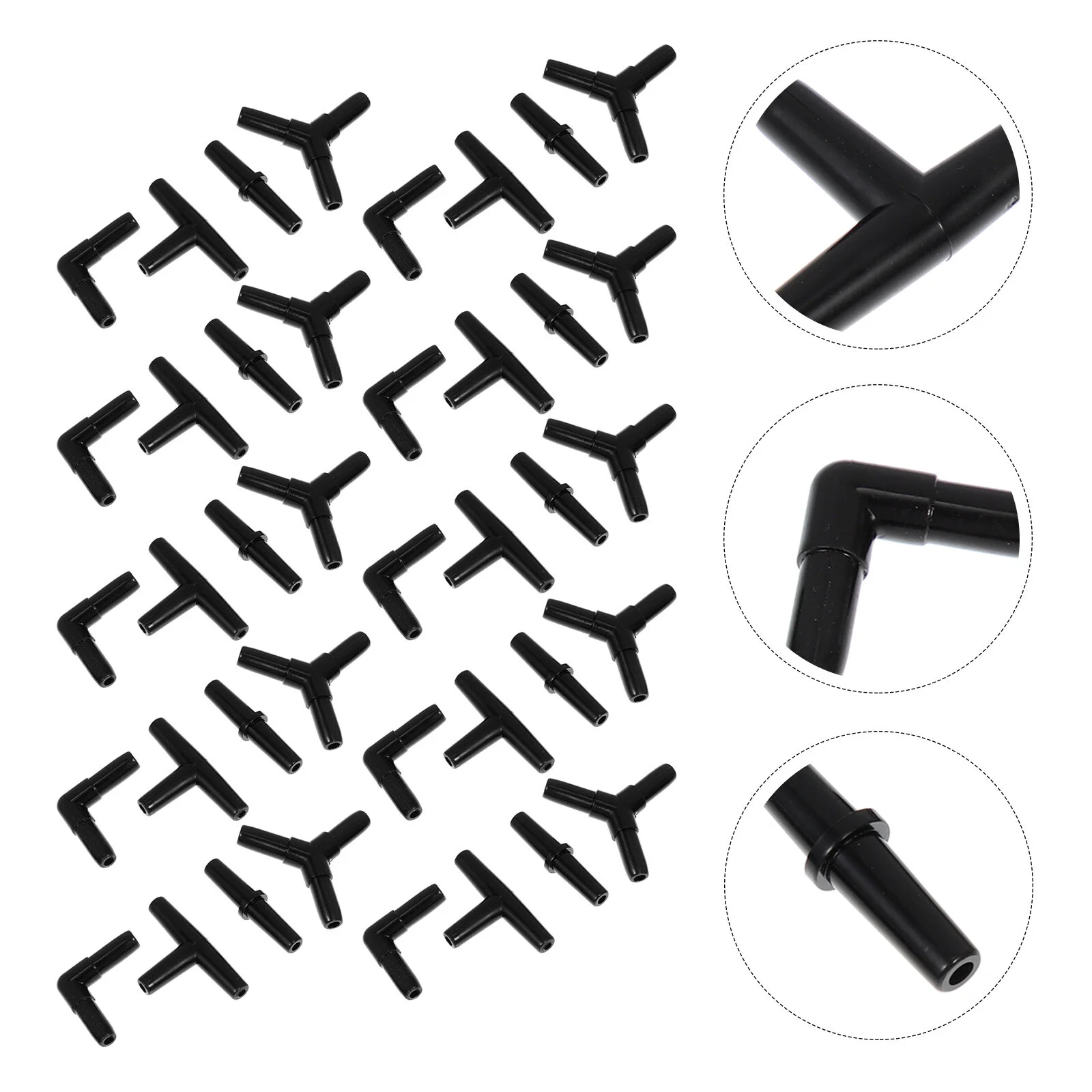 40 Pcs Fish Tank Adapter Aquarium Air Tubing Shunt Tool Hose Connectors Tube Pump Plastic Airline Fittings