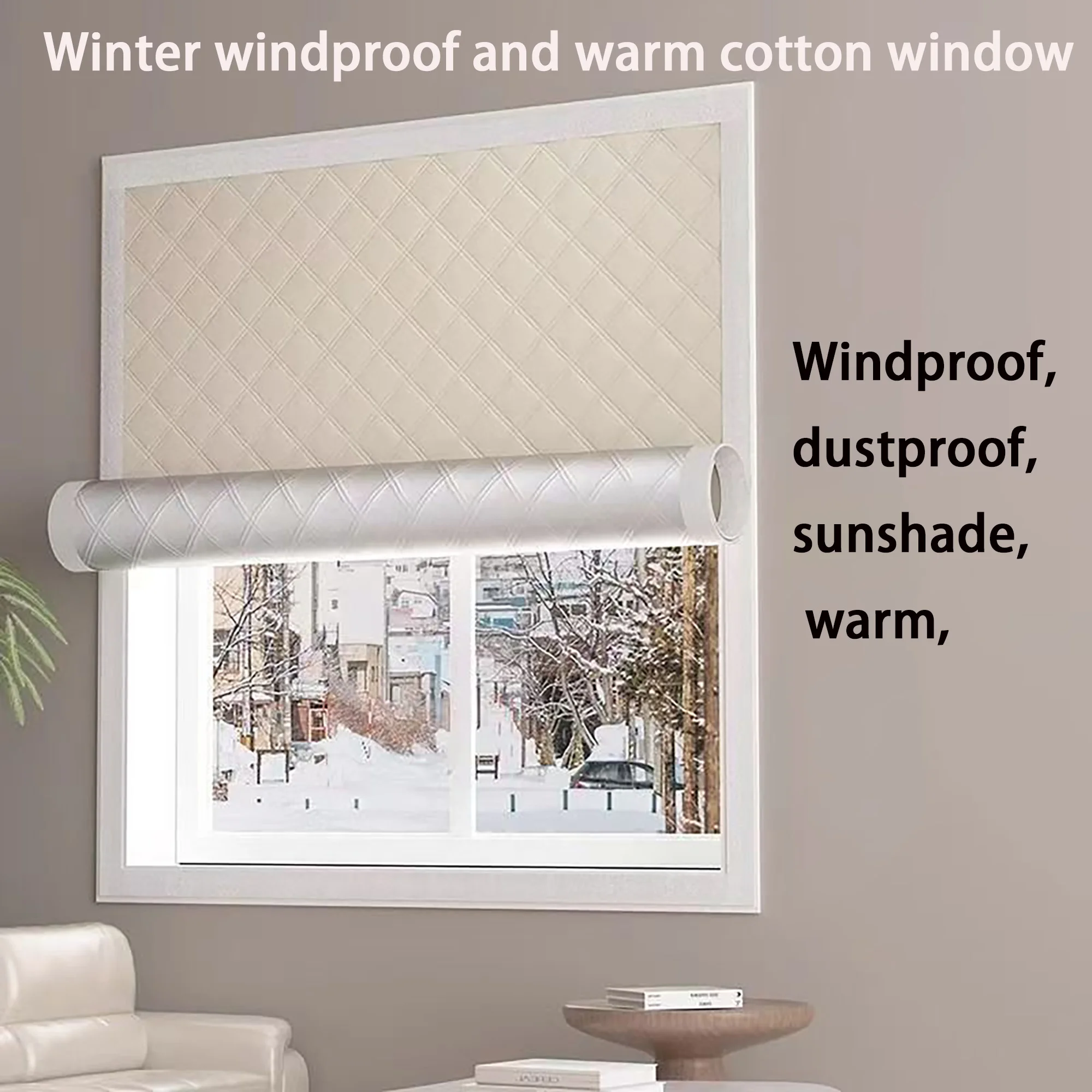 

Cold winter windproof and warm sealed windows, warm winter curtains, sun shading, dust prevention, and blocking cold air