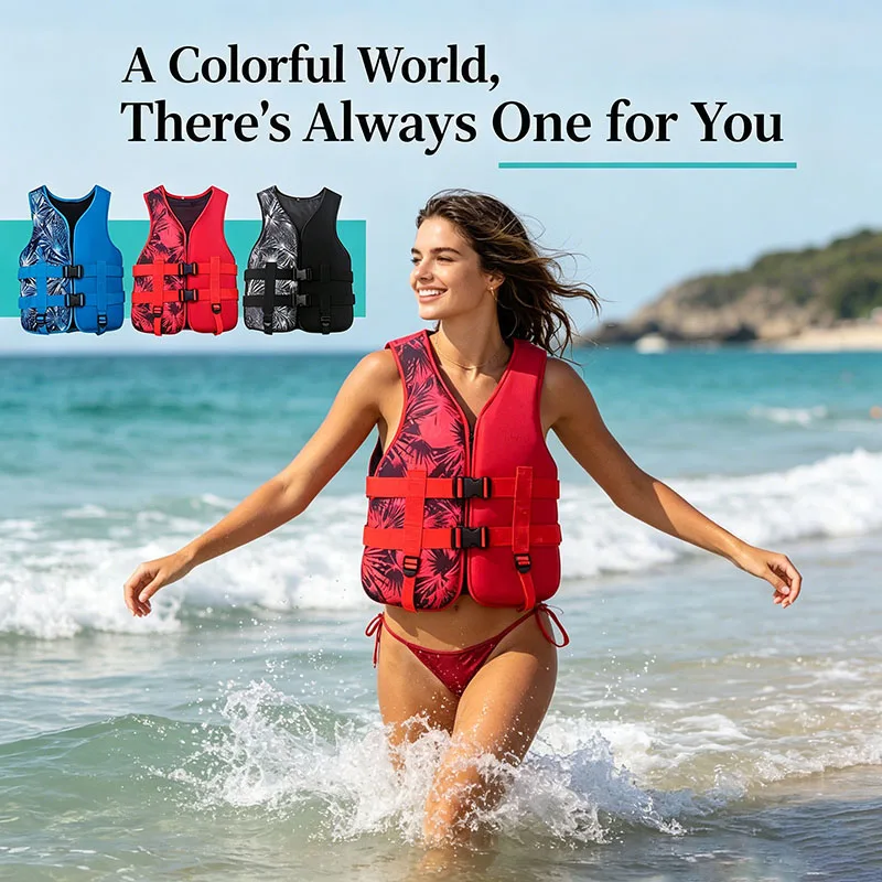 Neoprene Adult Life Jacket For 20-85kg People For Kayak/SUP/Sailing/JetSki/Rafting/Canoe/Swimming/Fishing