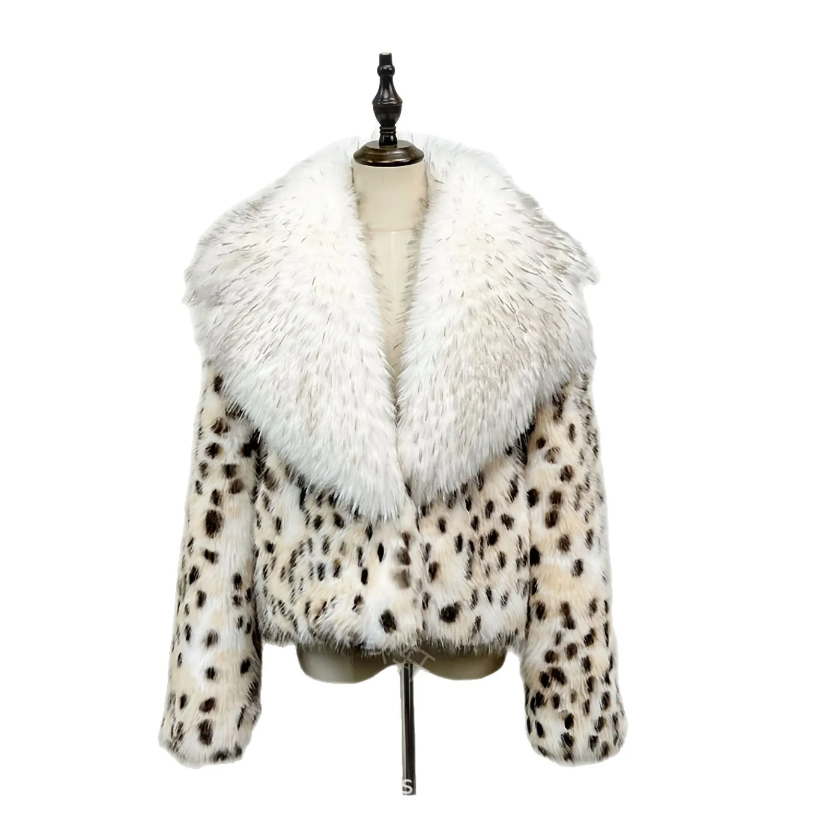 V Neck No Hood Coat Straight Cut Street with Long Sleeve Cropped Elegant Short Length Regular Sleeve Women Winter Jacket