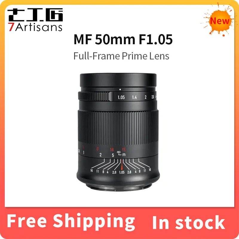 

7Artisans 50mm F1.05 MF Full-Frame Large Aperture Portrait Lens for Sony E Canon RF Nikon Z Panasonic/Leica/Sigma L