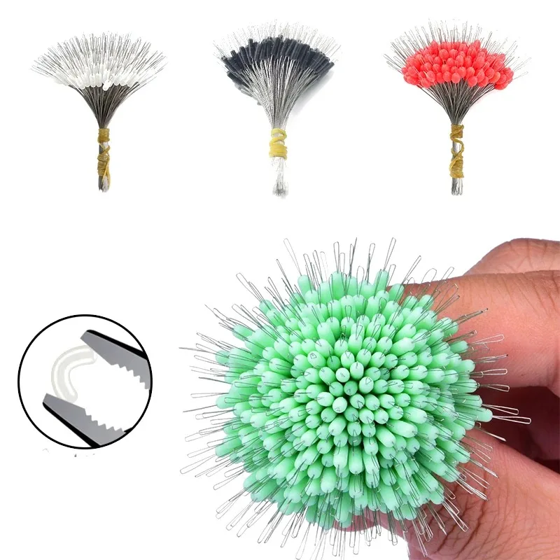 300 pz/lotto galleggiante Bobber da pesca colonna dritta ovale silicone Space Bean Stopper lenza resistenza accessori per la pes