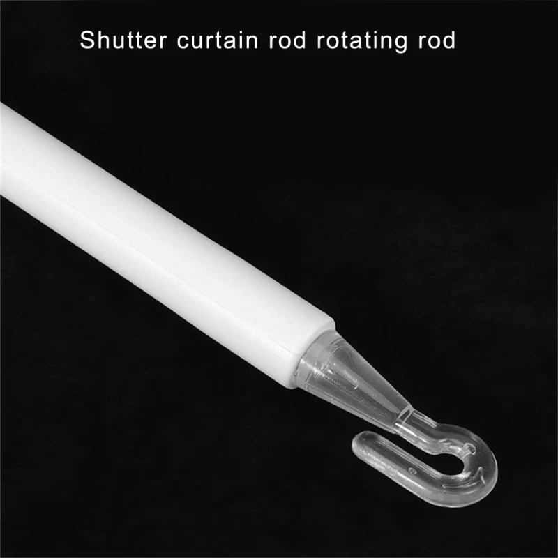 46.06Inch White Blind Wand Set for Vertical Blinds Hook and Handle, Home Window Treatments Solution Blinds Opening Rod