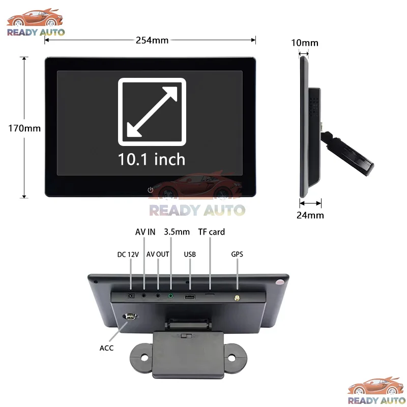 شاشة LCD خارجية 10.1 بوصة تعمل بنظام أندرويد ومسند رأس 10.1 بوصة وشاشة أندرويد للمقعد الخلفي وشاشة مسند رأس خارجية للترفيه