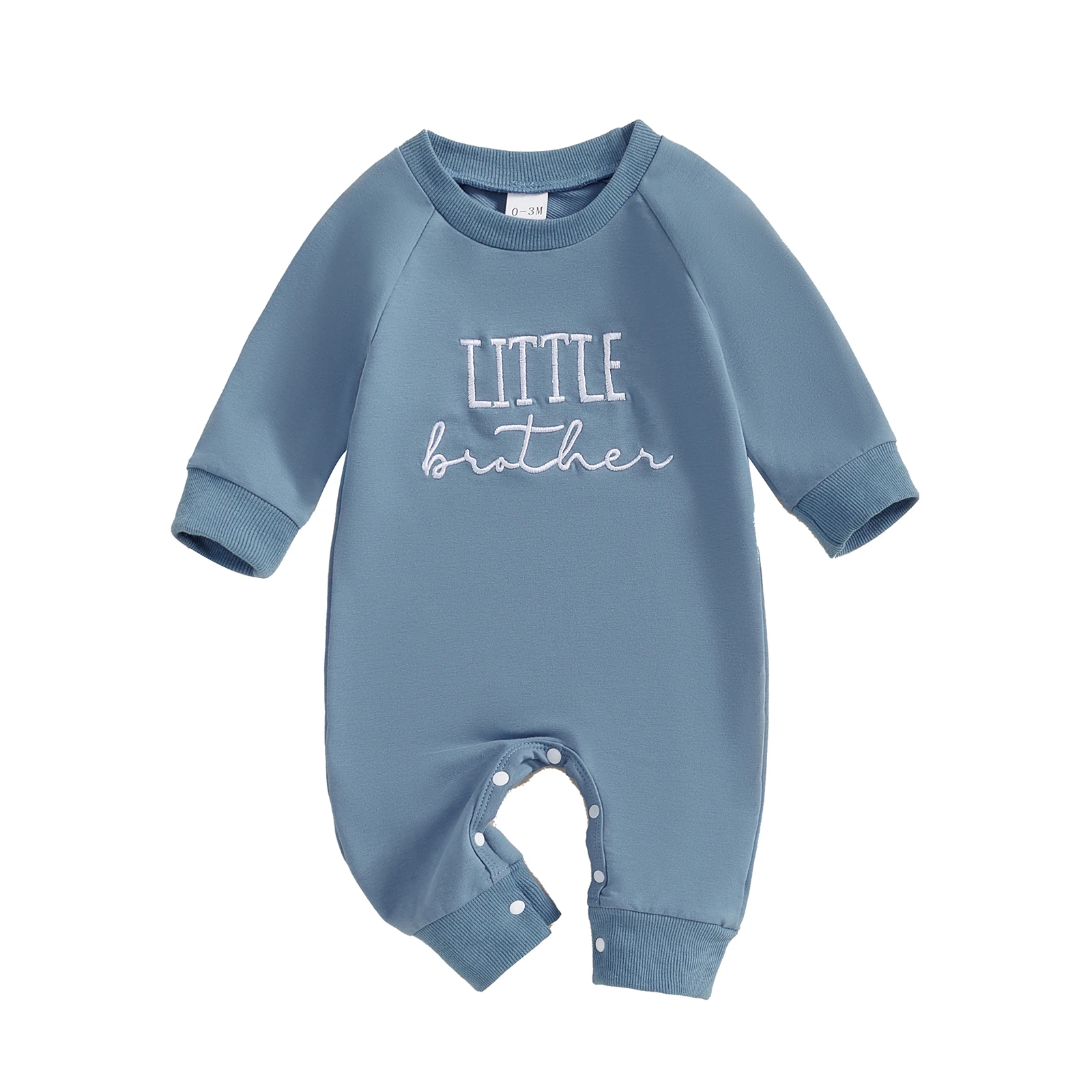 

Baby Boys Girls Jumpsuits Long Sleeve Letter Embroidery Loose Rompers Newborn Pajamas