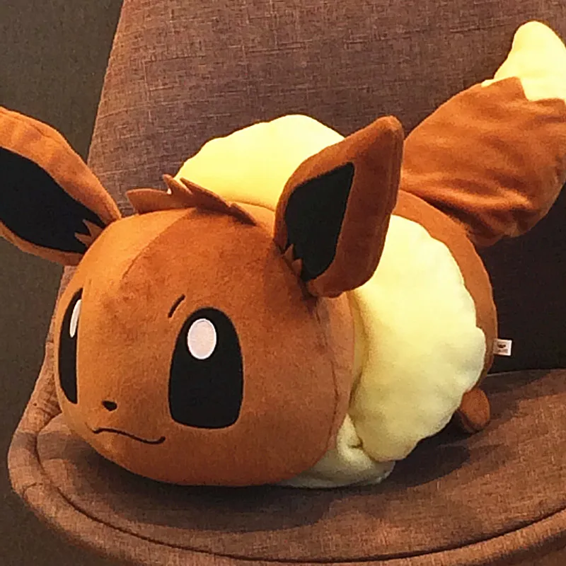 50cm Pokemon Cute Eevee Pluszowa zabawka Poduszka Duży rozmiar Kreskówka Eevee Pluszowa lalka Miękka wypchana lalka Kawaii Zabawki na prezent urodzinowy dla dziewczynki