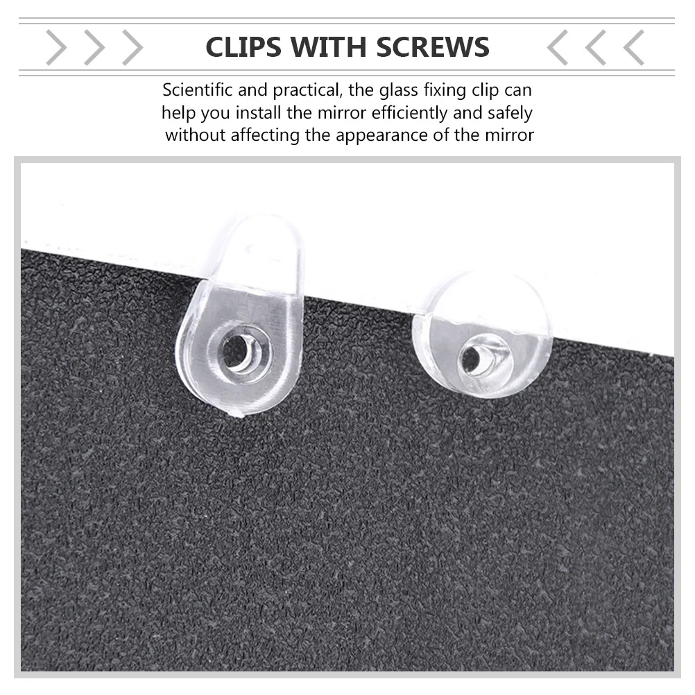 

50Pcs Glass Furniture Clamps Mild Material Strong Durable Wide Application Clips Glass Clamps Clips with Screws