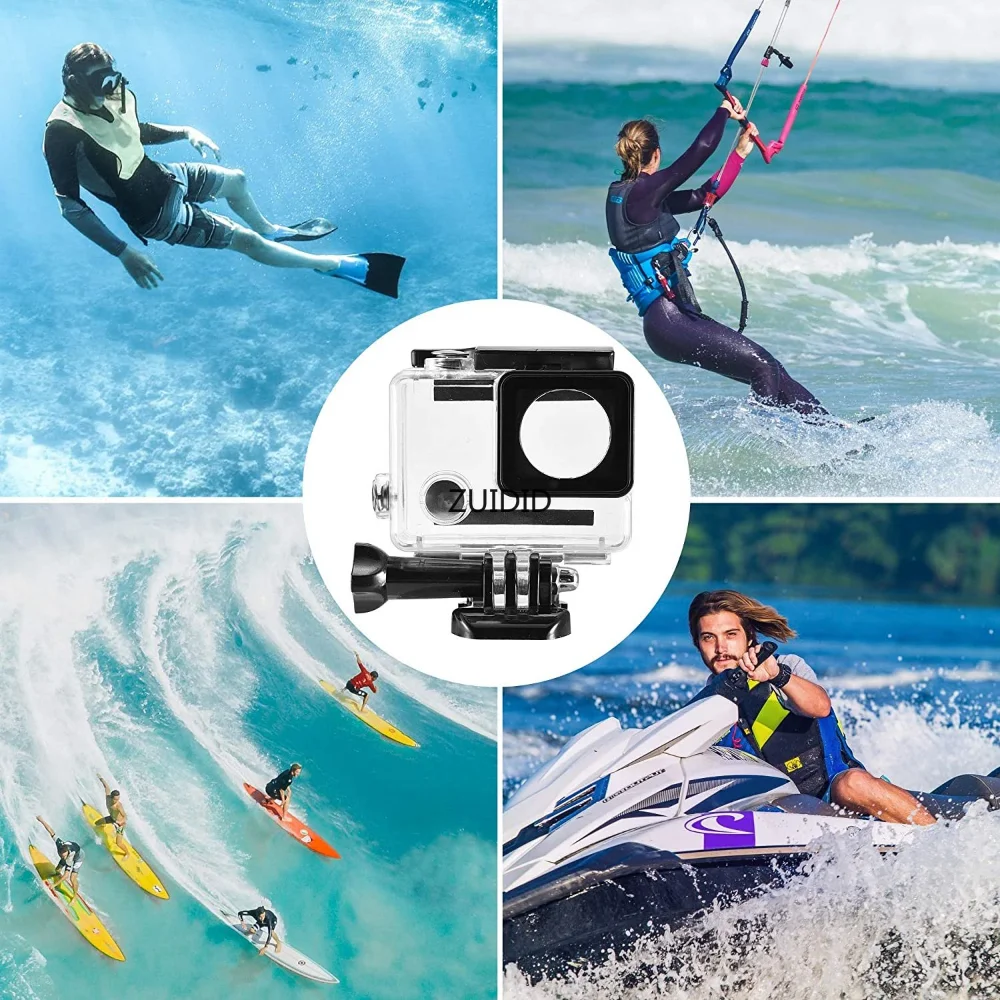 GoPro Hero 4 3+ Waterproof Case Diving Underwater Housing Protector Cover For Go Pro 3 + GoPro 4 Case Shell Filter Accessories