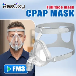 Resoxy CPAP Full Face Mask BiPAP Full Mask with Soft Double Layer Hypoallergenic Silicone Pads Anti-Snoring Sleep Apnea Relief