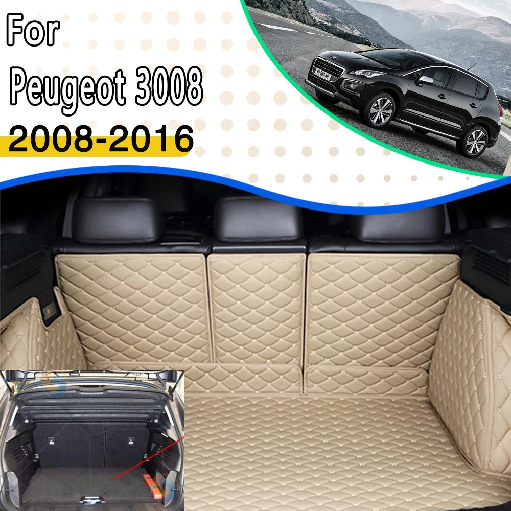 

Car Trunk Mats For Peugeot 3008 T8 2008~2016 Waterproof Protection Accesorio Auto Car Interior Trunk Window Pad Car Accessories