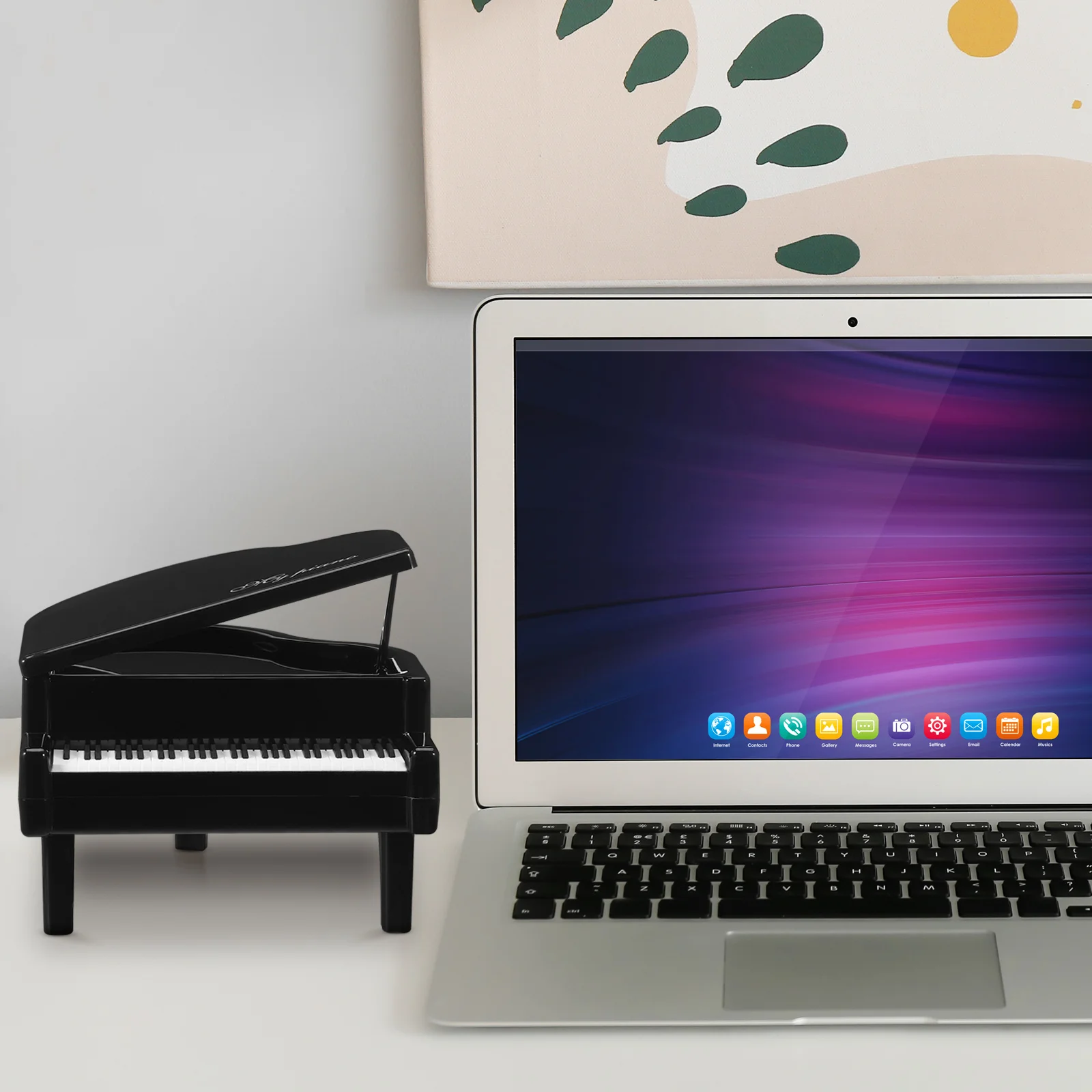 

Ornament Mini Abs Piano For Home Decor Desktop Decoration Musical Instrument Adornment Photography Prop