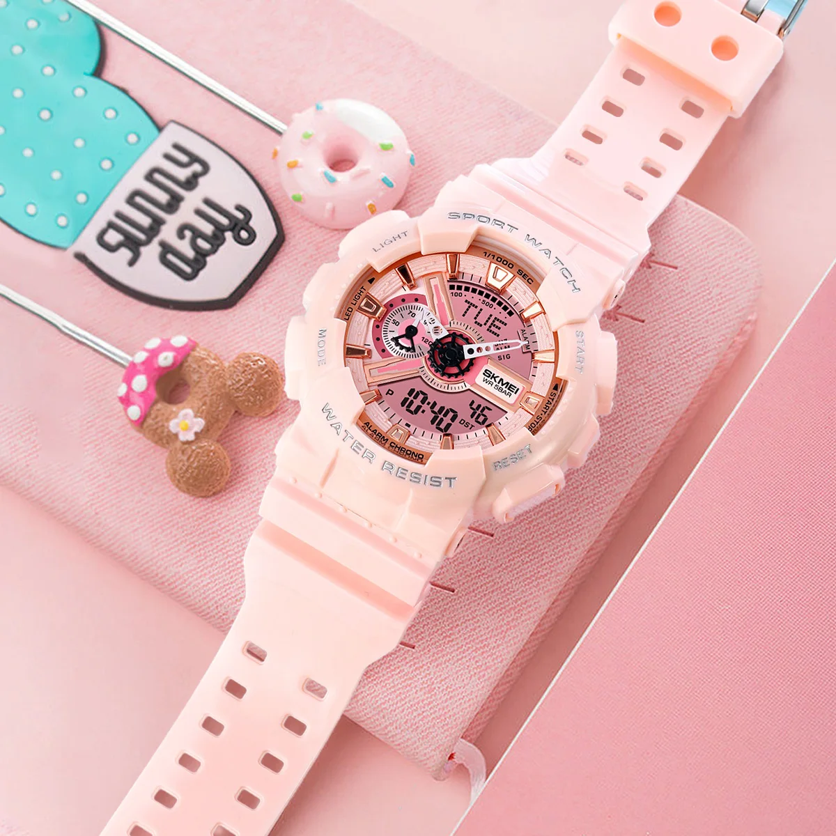 SKMEI World Time LED Light Electronics Watches للرجال والنساء ساعة كوارتز رياضية مقاومة للماء ساعات المعصم Horloges Mannen