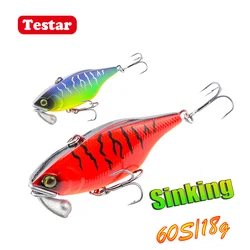 60mm 18g Testar Jig Head Vibration Bait Long Casting Laser VIB Wobblers Swimbait Fishing Lures Winter Ice Fishing Trout Pike