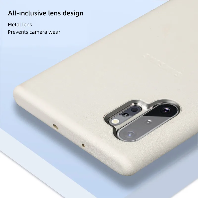 Genuine Cowhide Leather Phone Case for Samsung Galaxy Note 10 Luxury White Back Cover Clearance Big Sale