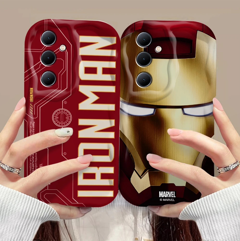 

Marvels Movie Hot Irons Man 3D Wave Case For Xiaomi Redmi 13C 12 12C 10C 9C A1 A2 K50 K40 Note 13 12 11 10 Pro Plus 4G 5G Cover