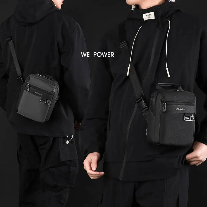 Large Capacity Handheld Men's Business Travel Shoulder Commuting Outdoor Crossbody Bag Business Tote with Multiple Compartments