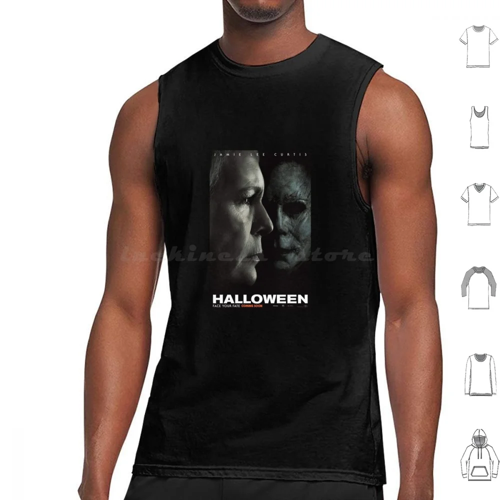 Halloween Movie Print Tank Tops Print Cotton Halloween Slasher Micheal Myers Laurie Strode