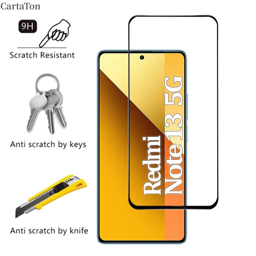 واقي شاشة زجاجي Redmi Note 13 Pro 5G Redmi Note 13 12 11 10 Pro من الزجاج المقسى والعدسة Film Nota 12 Pro Plus Pe