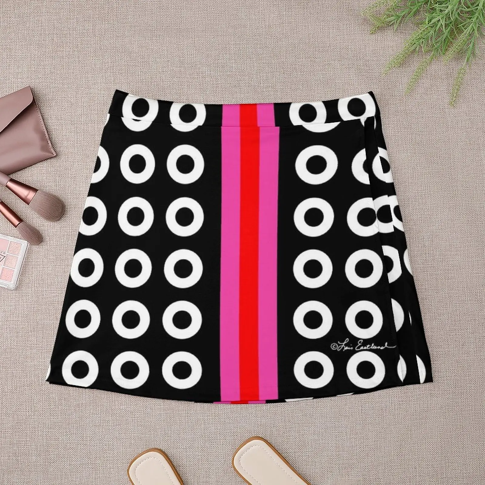 Dots and Stripes Mini Skirt clothes 90s vintage clothes skirts skirts for womans